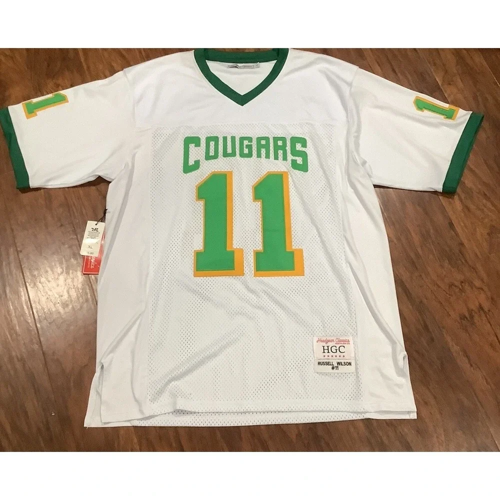 Headgear Classics RUSSELL WILSON COLLEGIATE SCHOOL COUGARS Jersey NWT XLarge
